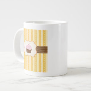 Vintage Cupcake Background Large Coffee Mug