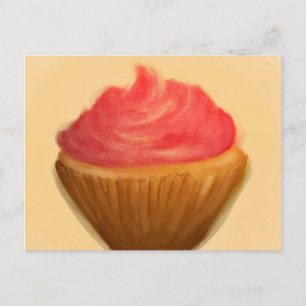 Vintage cupcake postcard