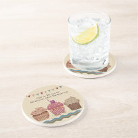 Vintage Cupcakes Cute Quote Bunting Sandstone 