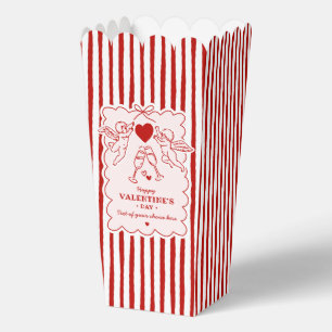 Vintage Cupid Doodles Valentine's Day Party Favor Box