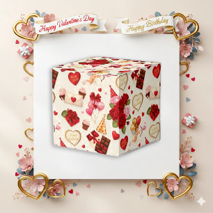 Vintage Cupid Floral Birthday Valentine Favor Box