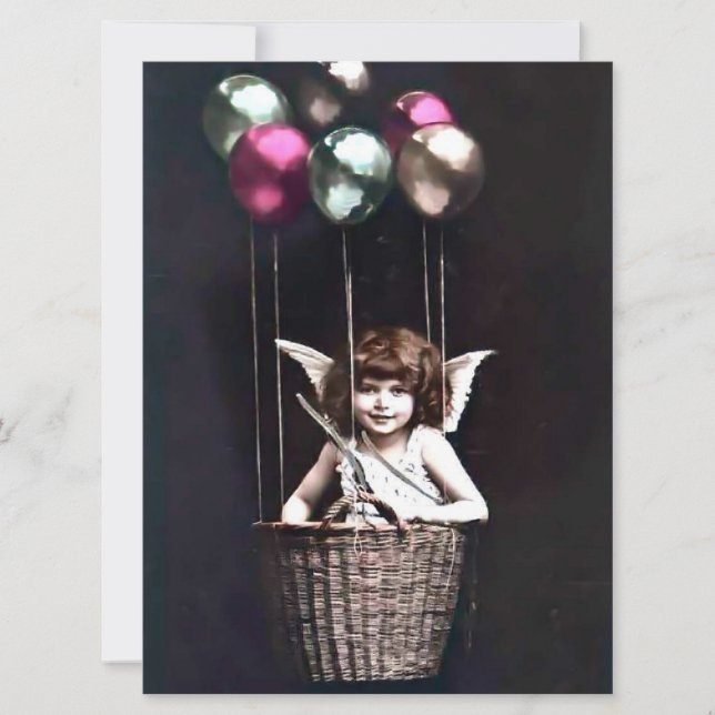 Vintage Cupid Holiday Card (Front)