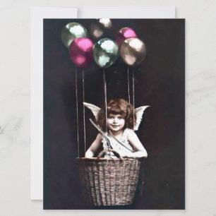 Vintage Cupid Holiday Card