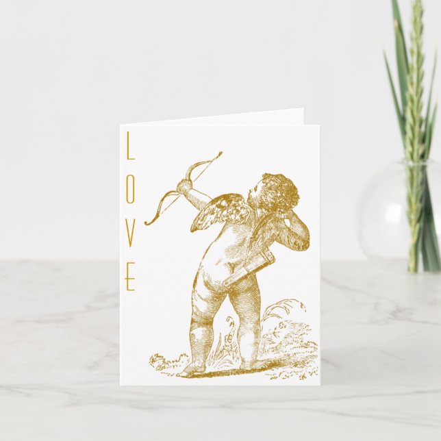 Vintage Cupid Holiday Card (Front)