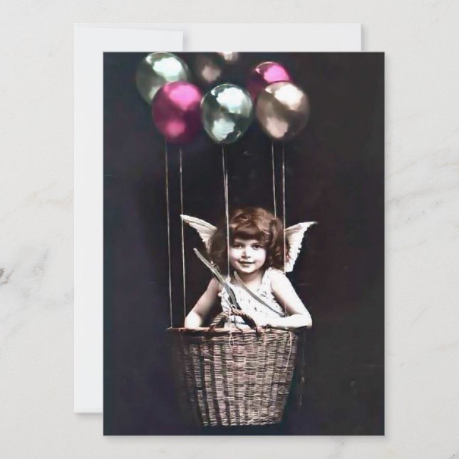Vintage Cupid Invitation (Front)