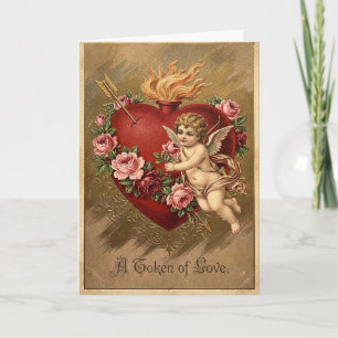 Vintage Cupid Love Card