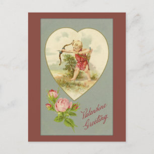 Vintage Cupid Valentine Postcard