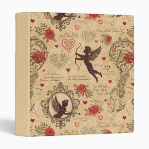 Vintage Cupid Valentine Victorian Binder
