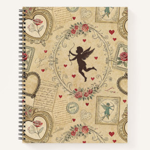 Vintage Cupid's Romantic Pattern (1) Notebook