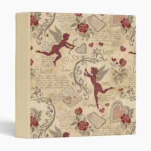 Vintage Cupid's Romantic Pattern (5) Binder