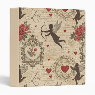 Vintage Cupid's Romantic Pattern (6) Binder