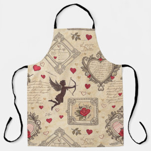 Vintage Cupid's Romantic Pattern (8) Apron