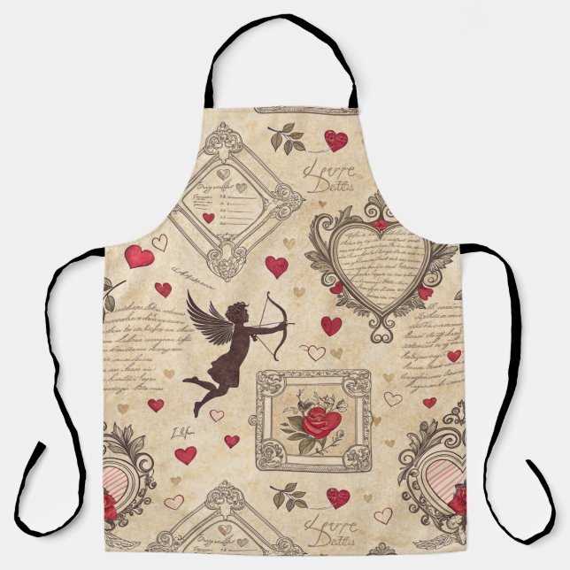 Vintage Cupid's Romantic Pattern (8) Apron (Front)