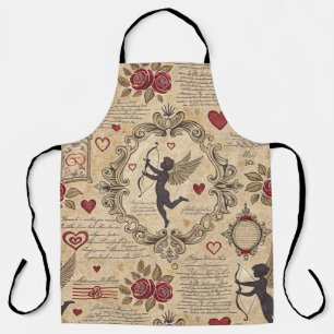 Vintage Cupid's Romantic Pattern (9) Apron