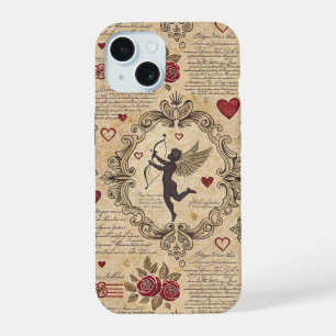Vintage Cupid's Romantic Pattern (9) iPhone 15 Case