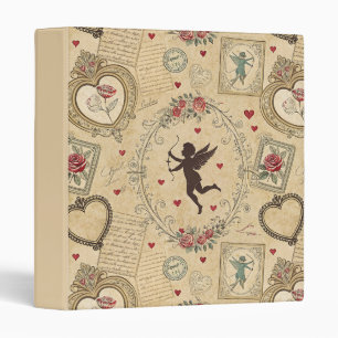 Vintage Cupid's Romantic Pattern Binder