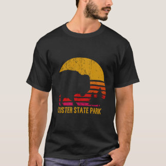 Vintage Custer State Park South Dakota Buffalo Rou T-Shirt