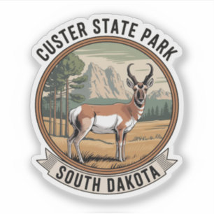 Vintage custer state park south dakota pronghorn
