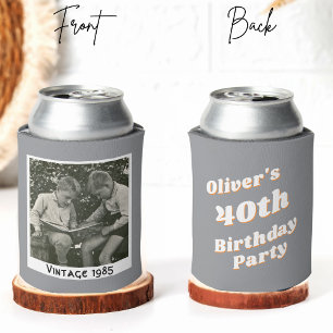 Vintage Custom  30th 40th 50th 60th Birthday Crew Can Cooler