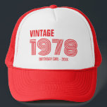 Vintage Custom 30th 40th 50th 60th Birthday Squad Trucker Hat<br><div class="desc">Vintage Custom 30th 40th 50th 60th Birthday Squad Trucker Hat</div>