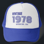 Vintage Custom 30th 40th 50th 60th Birthday Squad Trucker Hat<br><div class="desc">Vintage Custom 30th 40th 50th 60th Birthday Squad Trucker Hat</div>
