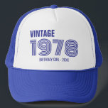 Vintage Custom 30th 40th 50th 60th Birthday Squad Trucker Hat<br><div class="desc">Vintage Custom 30th 40th 50th 60th Birthday Squad Trucker Hat</div>