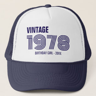 Vintage Custom 30th 40th 50th 60th Birthday Squad Trucker Hat