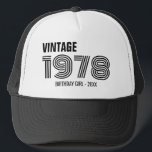 Vintage Custom 30th 40th 50th 60th Birthday Squad Trucker Hat<br><div class="desc">Vintage Custom 30th 40th 50th 60th Birthday Squad Trucker Hat</div>