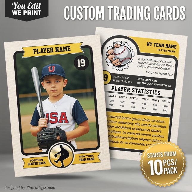 Vintage Custom Baseball Trading Card 10 pcs/pack (Vintage Custom Baseball Trading Card 10 pcs/pack)