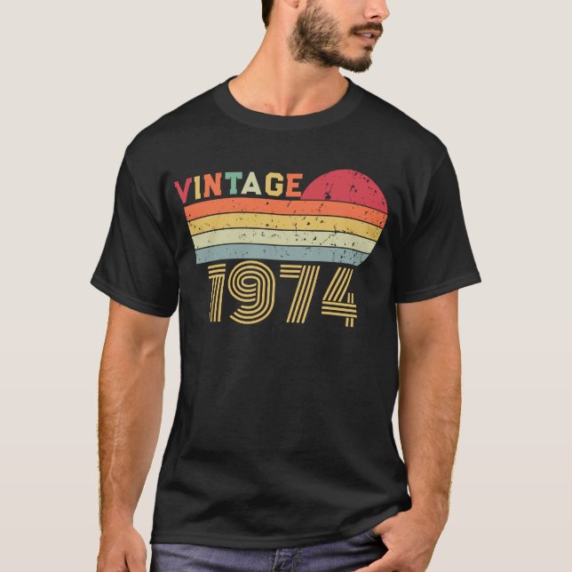 Vintage Custom Birthday Gift Personalized Birthday T-Shirt (Front)
