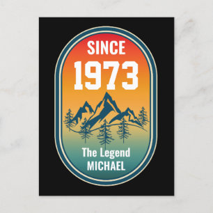 Vintage Custom Birthday The Legend Mountain Style Postcard