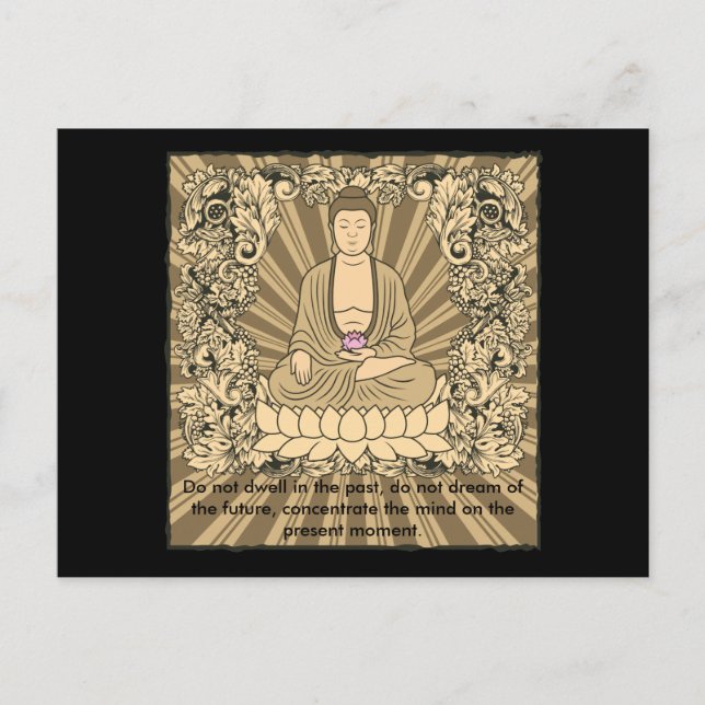 Vintage Custom Buddha Postcard (Front)