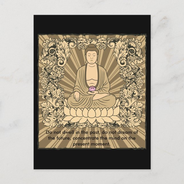 Vintage Custom Buddha Postcard (Front)