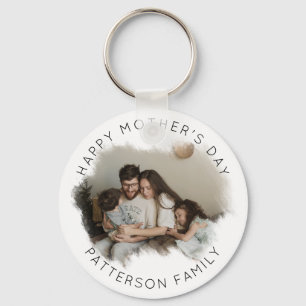 Vintage Custom Elegant text and photo Keychain