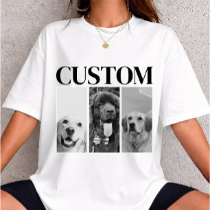 Vintage Custom Pet dog cat photo personalized 90s T-Shirt