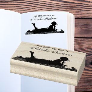 Vintage Custom Signature and Text Bookplate Rubber Stamp