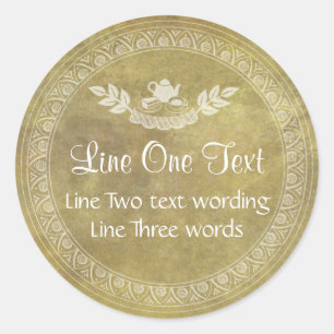 Vintage Custom Template Food Gift Sticker