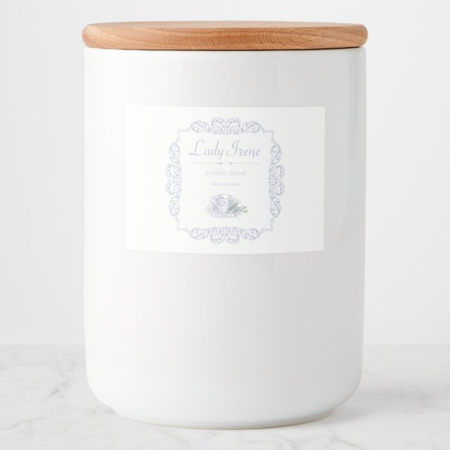 Vintage custom white tea label (Front)