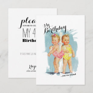 Vintage Customisable Childs Birthday Invite