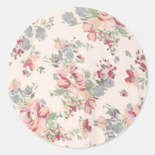 Vintage Customizable Floral Print Sticker