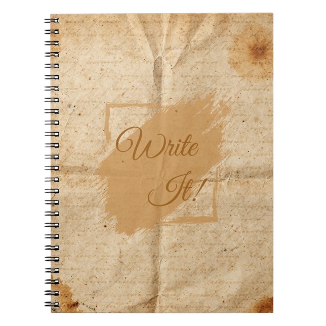 Vintage Customizable Notebook (Front)