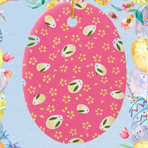 Vintage Cute Animal Easter  Ceramic Ornament