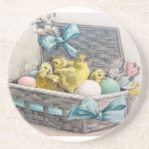 Vintage Cute Animal Easter Coaster