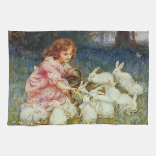 Vintage Cute Animal Easter  Kitchen Towel