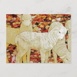 Vintage Cute Animal Easter  Postcard
