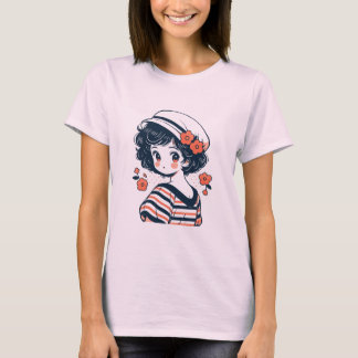 Vintage Cute Anime Girl T-Shirt