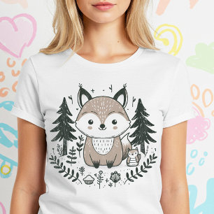 Vintage Cute Baby Fox T-Shirt