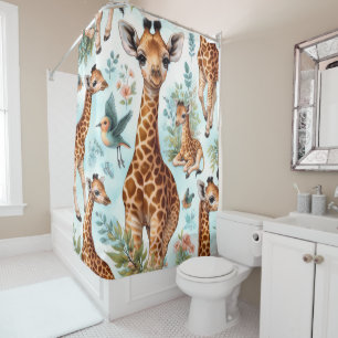 Vintage Cute Baby Giraffe Pattern