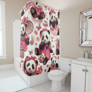 Vintage Cute Baby Panda Seamless
