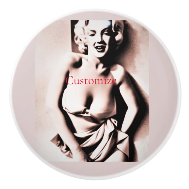 Vintage Cute Blonde Thunder_Cove  Ceramic Knob (Front)